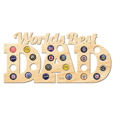 World's Best Dad Beer Cap Map